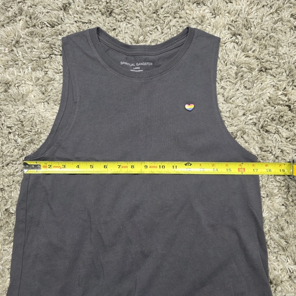 Spiritual Gangster Gray Muscle Tank Dress Size Large - Picture 5 of 7
